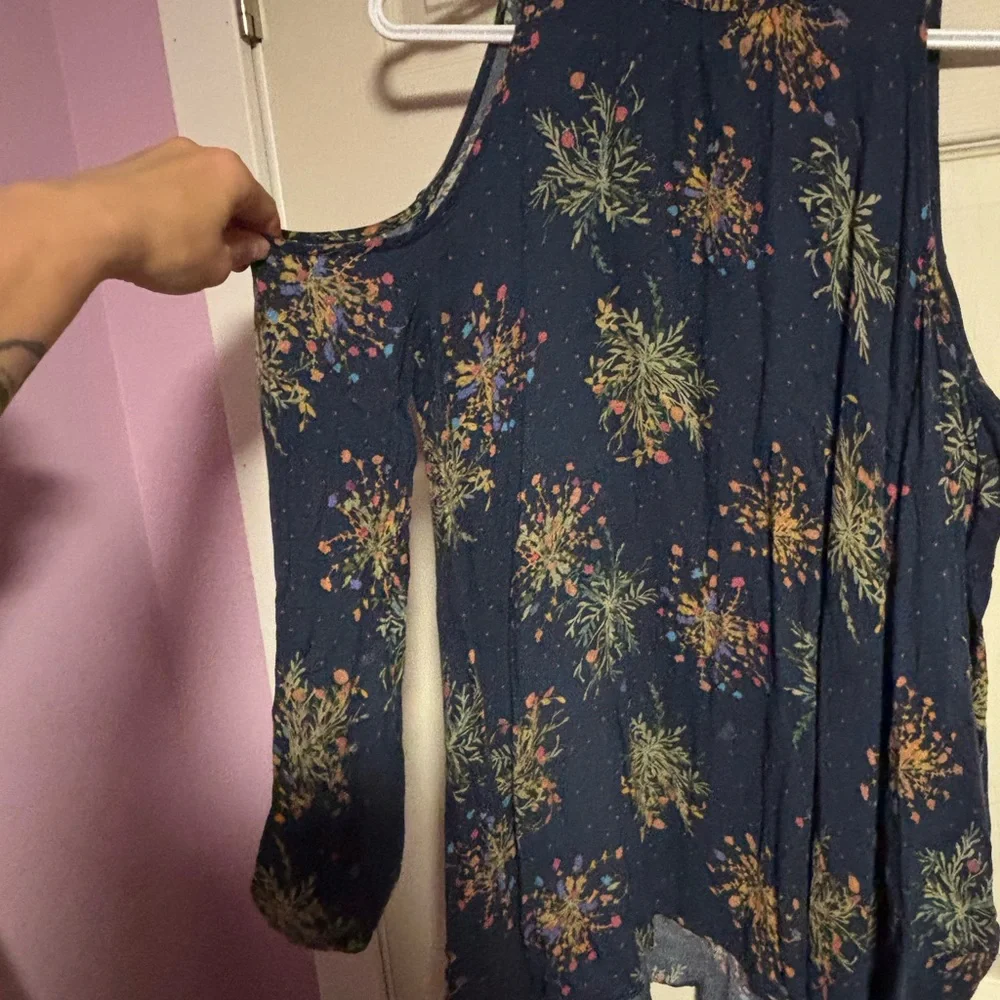 Free People Blue Floral Tunic - Picture 5 of 11